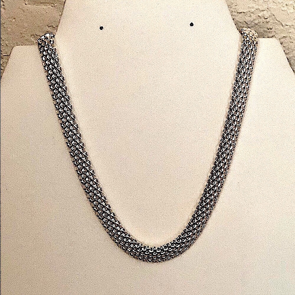 $148 Italian Woven Designer Estate Chain Sterling 20.3 Grams 925 ITALY KA 1772 - Picture 3 of 5